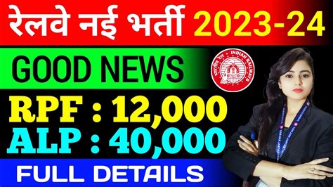 Railway RPF Constable SI ALP Tech New Recruitment 2023 Railway