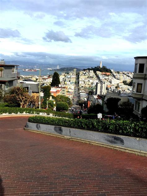 From The Top Of Lombard Street Looking Down 2 Stock Photo Image Of