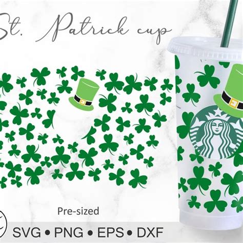 Shamrock Svg St Patrick S Day Svg For Starbucks Venti Etsy