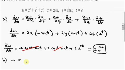 13 5 Chain Rules For Functions Of Several Variables Pdf 11 Ed Youtube