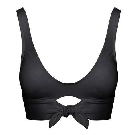 Robin Piccone Swim Robin Piccone Ava Knot Bikini Top In Black