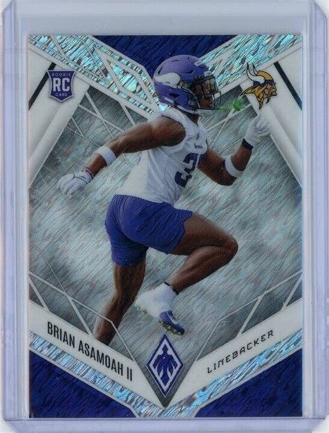 BRIAN ASAMOAH 2022 Panini Phoenix RC White Shimmer SSP 191 Vikings