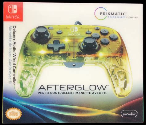 PDP Switch Deluxuxe Clear Yellow Afterglow Wired Controller ...