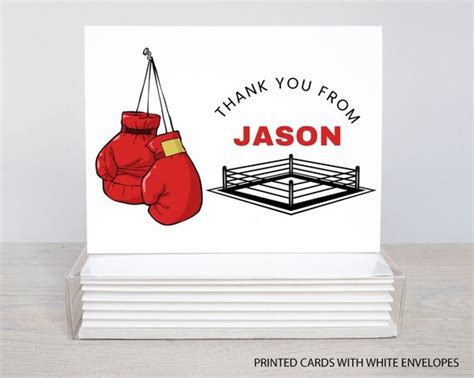 Thankyou Card Boxing Greeting Cards 8 16 And 24 Pcs Boxing Themed