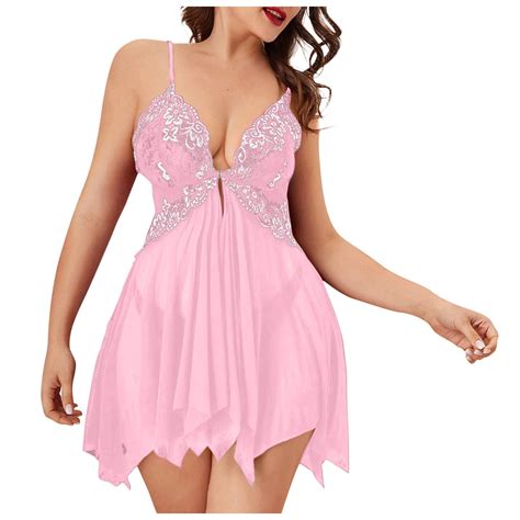 HHei K Babydoll Bodysuit Lingerie For Women Front Closure Babydoll Lace