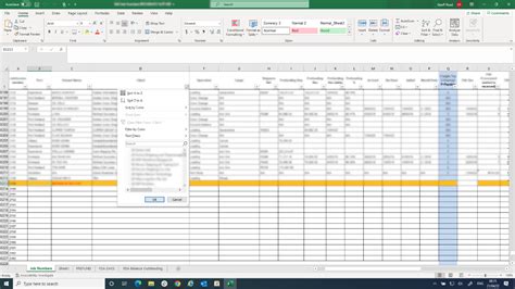 Excel Spreadsheet Examples Blurred