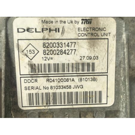 Engine Ecu Delphi Ddcr R C A Renault