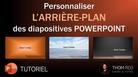 Choisir le FOND Arrière plan des DIAPOSITIVES POWERPOINT image