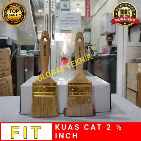 Jual Kuas Cat Gagang Kayu Paint Brush Kuas Cat Tembok 2 5 Inch