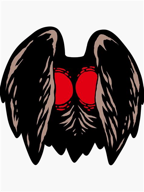 Eyewitness Mothman Sticker For Sale By Bogleech Redbubble