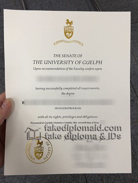 Benefits Of Having A Fake University Of Guelph Diploma