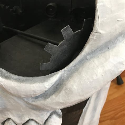 Paper Mach Skull Mask With Dancing Skeletons Part