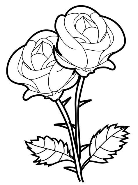 Dibujos Para Pintar De Rosas Dibujos Para Colorear De Rosas