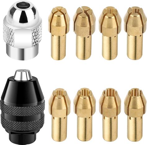 10 PCS Drill Chuck Collet Set Keyless Drill Chuck Ubuy India