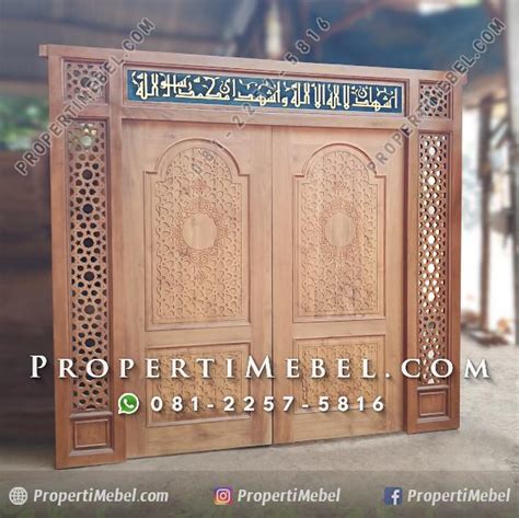 Model Pintu Kusen Masjid Kayu Jati Tpk Properti Mebel