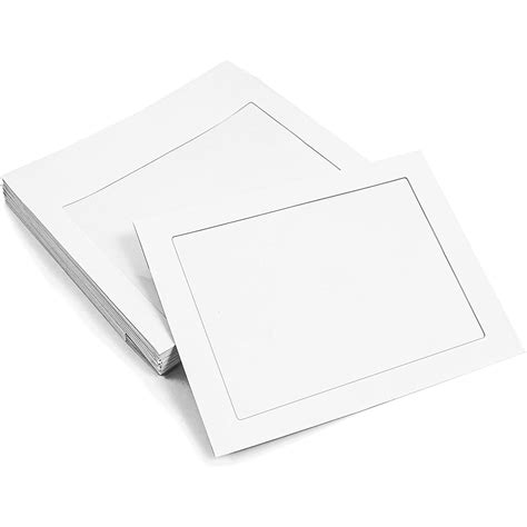 50-Pack White Envelopes with Full Clear Window for Photos Catalog ...