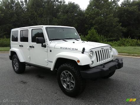 2017 Bright White Jeep Wrangler Unlimited Rubicon 4x4 121890640 Photo 4 Car