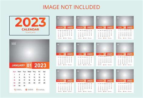 Calendario Design 2023 2023 Parete Calendario Modello 12 Pagine