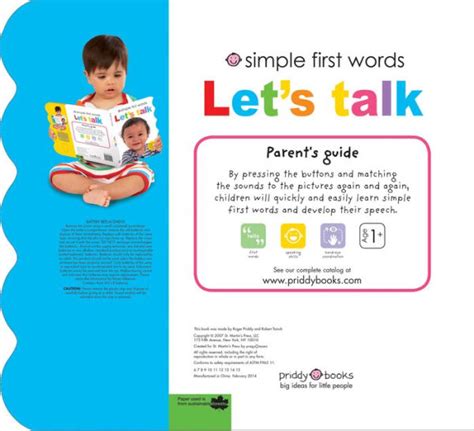 Let S Talk Simple First Words Series By Roger Priddy Board Book