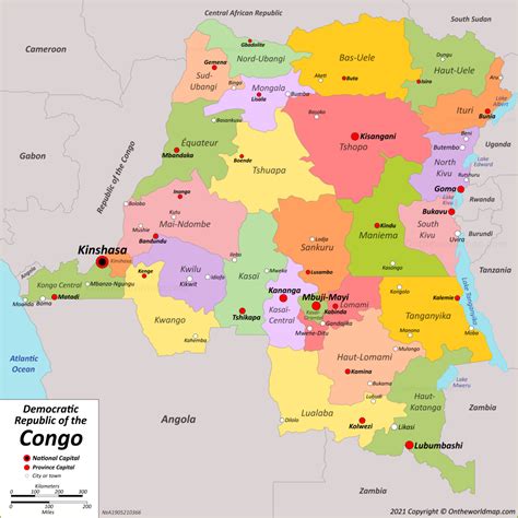 Democratic Republic of the Congo Maps | Maps of DR Congo (DRC, Congo ...