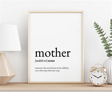 Mother Definition Printable Art Mother T Mom Printable Decor