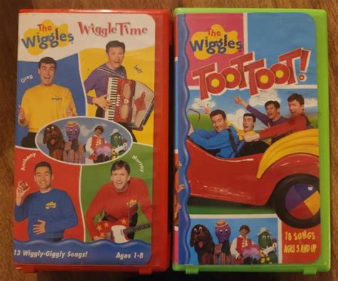 The Wiggles Wiggle Time And Toot Toot Vhs 2000 Clamshell Cases 22 47 Picclick Au