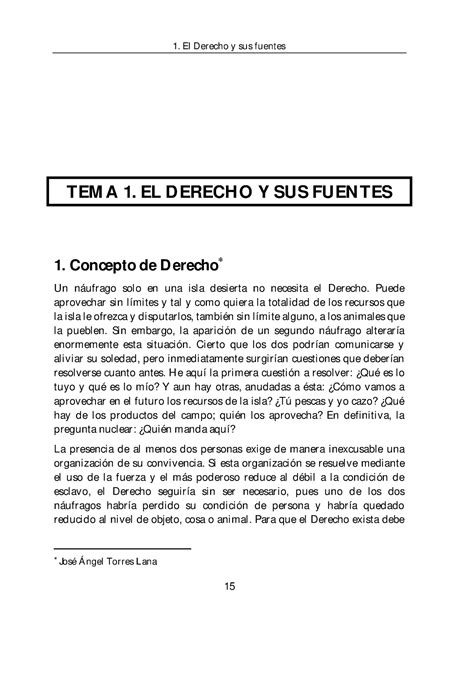 Apuntes Tema 1 Fuentes Del Derecho I Subrayados Tem A 1 El D Erech O