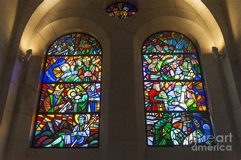 Stained Glass Windows Inside Manila Cathedral In Philippines Photograph by JM Travel Photography