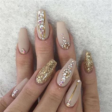 Paznokcie Z Cyrkoniami Swarovskiego Gel Nails Rhinestone Nails Nail