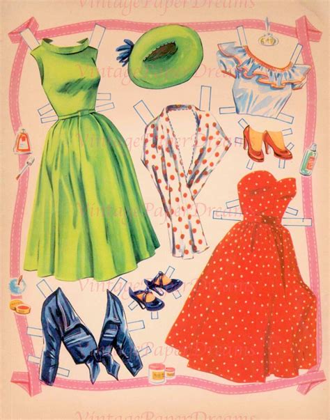 Vintage Paper Doll Printable Pdf Rosemary Clooney Paper Doll Etsy