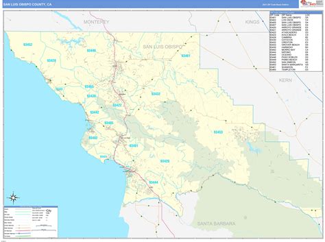 San Luis Obispo Ca Zip Code Map Printable Templates Free