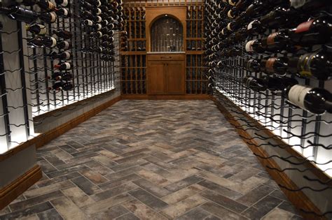 Contemporary Home Wine Cellar- Wood & Metal Wine Racks : Harvest Custom
