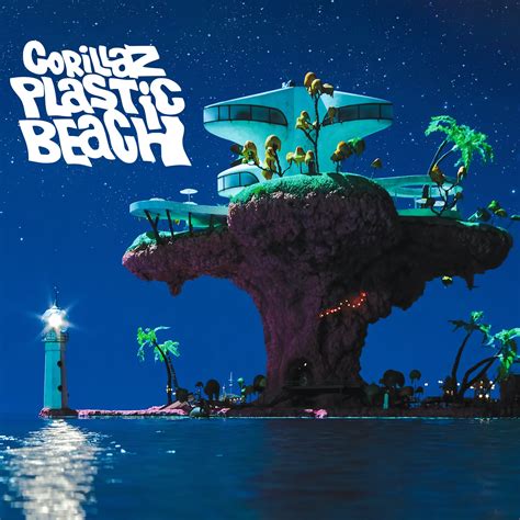 Plastic Beach Night Vinyl Cover R Gorillaz