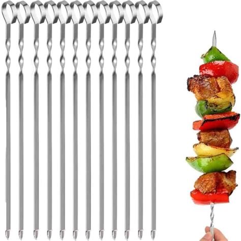 Pontedinvoy Brochettes Pour Barbecue Brochettes Viande En Acier