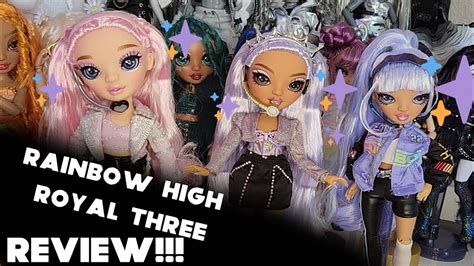 Rainbow High Royal Three Rainbow Vision Dolls Minnie Choi Tessa Park