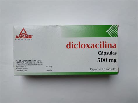 Dicloxacilina 500mg C 20 caps Médica El Marqués