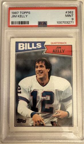 Topps Jim Kelly Rookie Card Rc Buffalo Bills Psa Hof Ebay