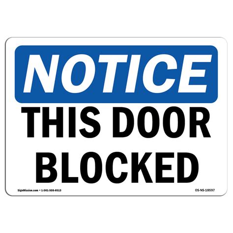 SignMission This Door Blocked Sign Wayfair