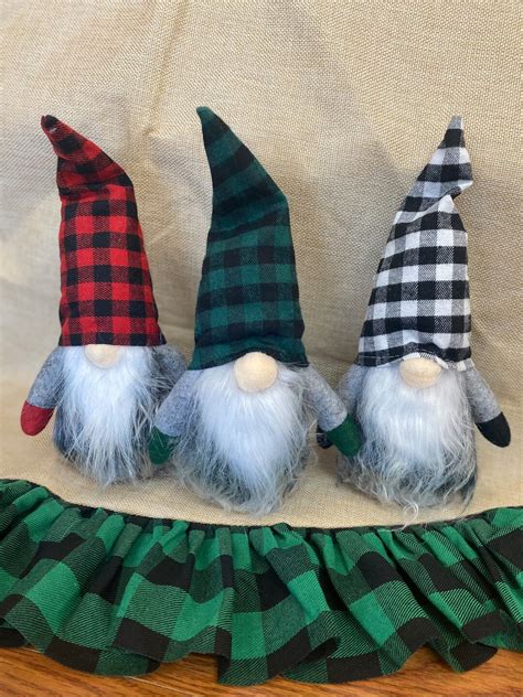 Buffalo Plaid Christmas Gnomes Etsy