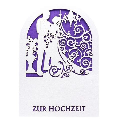 Laser Gru Karten Zur Hochzeit Cm X Cm Naturwei Inkl