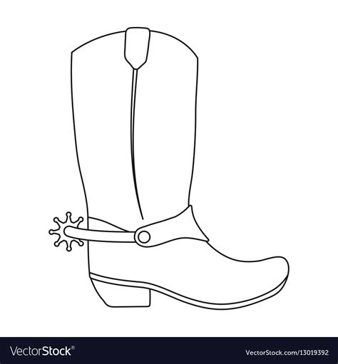 Cowboy Boot Outline