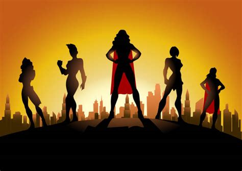 1 600 Female Hero Silhouette Stock Illustrations Royalty Free Vector