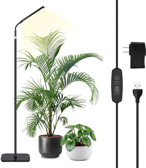 Mistyjungle Grow Light Indoor Plants Led Growth Floor Lamp With 63in Height