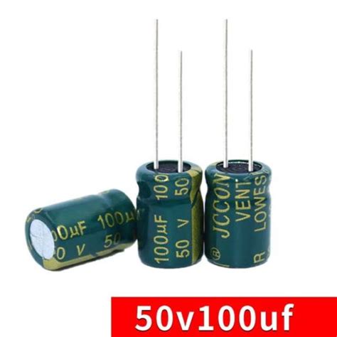 50PCS 50V 100uF Radial Aluminium Electrolytic Capacitors PCB 105C