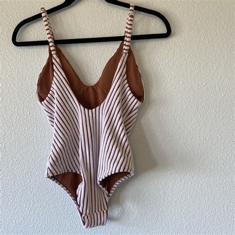 Aerie Striped Cheeky One Piece Gem