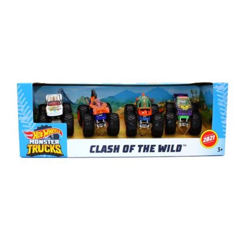 Hot Wheels Monster Trucks Pack Clash Of The Wild Kroger