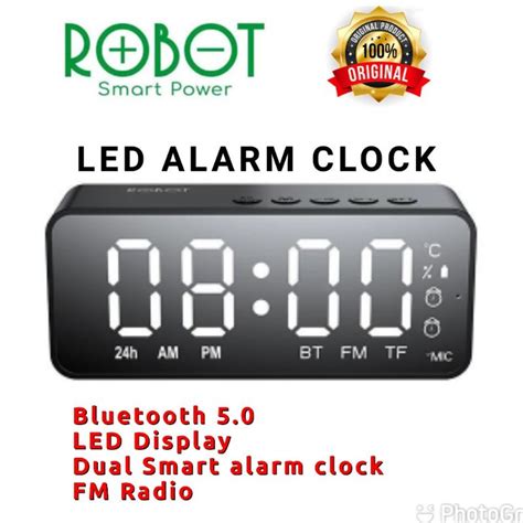 Jual Speaker Robot Rb Led Alarm Clock Bluetooth With Fm Radio