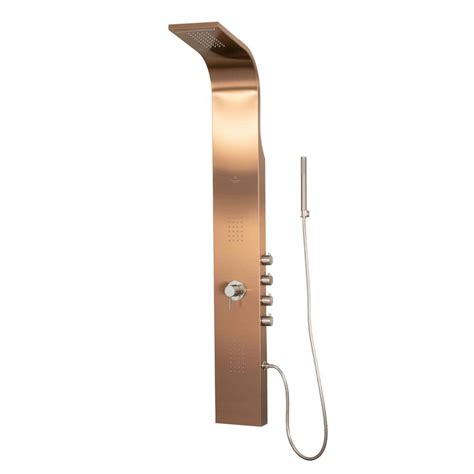 Pulse Showerspas Santa Cruz Jet Shower System With Brushed Bronze