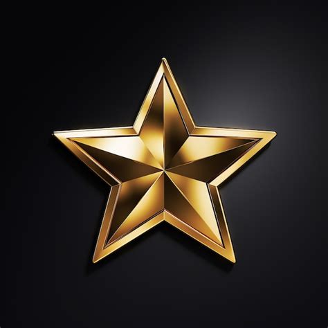 Premium Photo A Gold Star On A Black Background