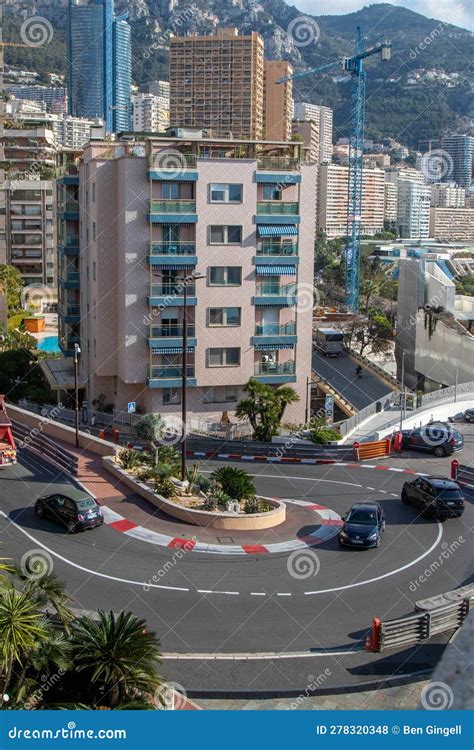 A View of the Hairpin Bend from the Monaco Grand Prix Circuit Editorial ...